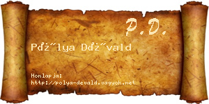 Pólya Dévald névjegykártya